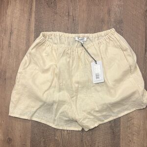WeWoreWhat High Waist Cream Shorts